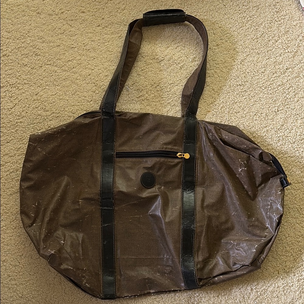 Fendi Brown and Black Tote Bag
